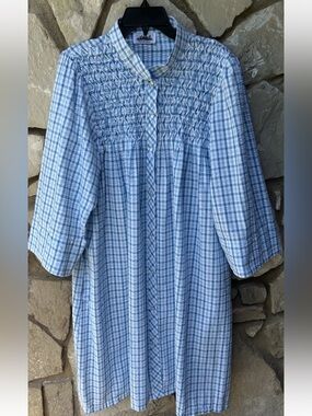 Vintage Metropolitan Snap Duster Robe House Dress L/XL
